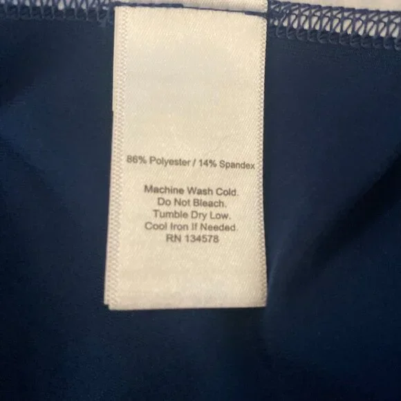 NWT Vineyard Vines Women's Deep Bay Blue Side-Stripe Perf Leggings Size L C3 - Picture 5 of 5